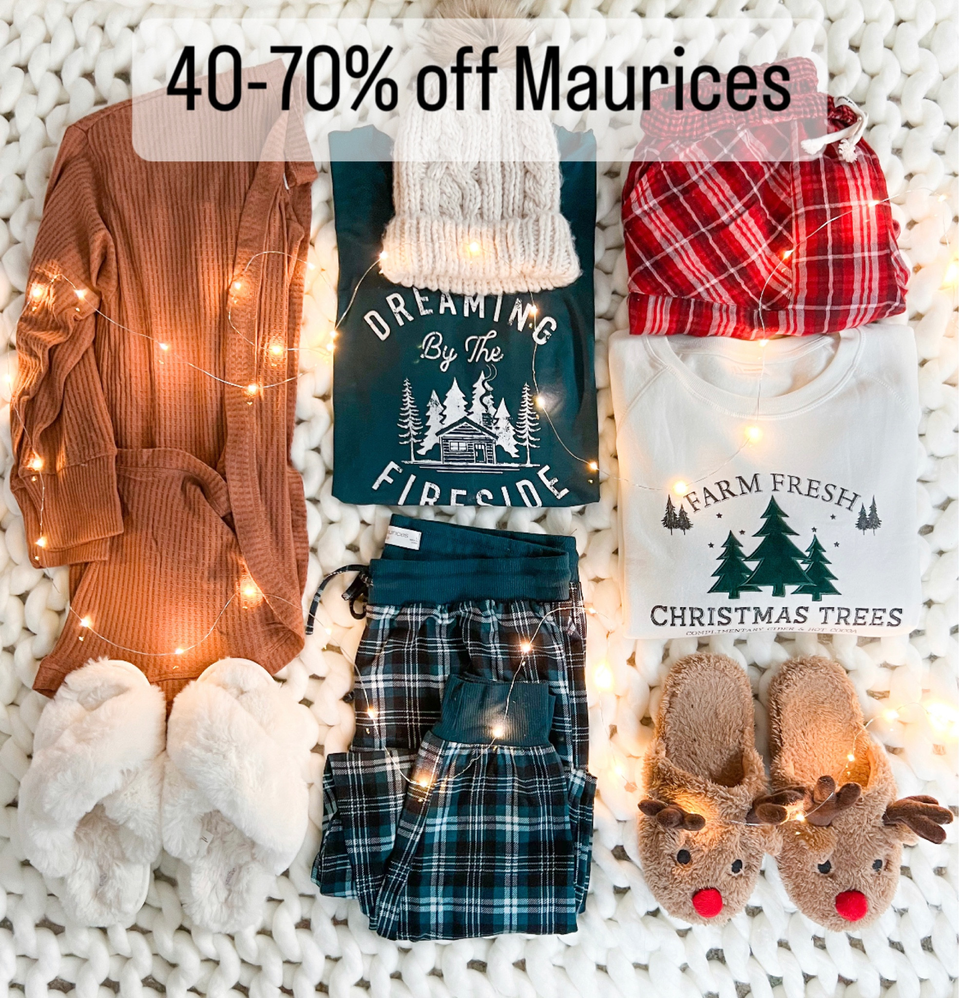 40-70% off everything including these holiday outfits at Maurice’s

Christmas pajamas, holiday outfits, Christmas outfits

#LTKsalealert

#LTKGiftGuide #LTKunder50

#LTKCyberweek #LTKHoliday #LTKSeasonal