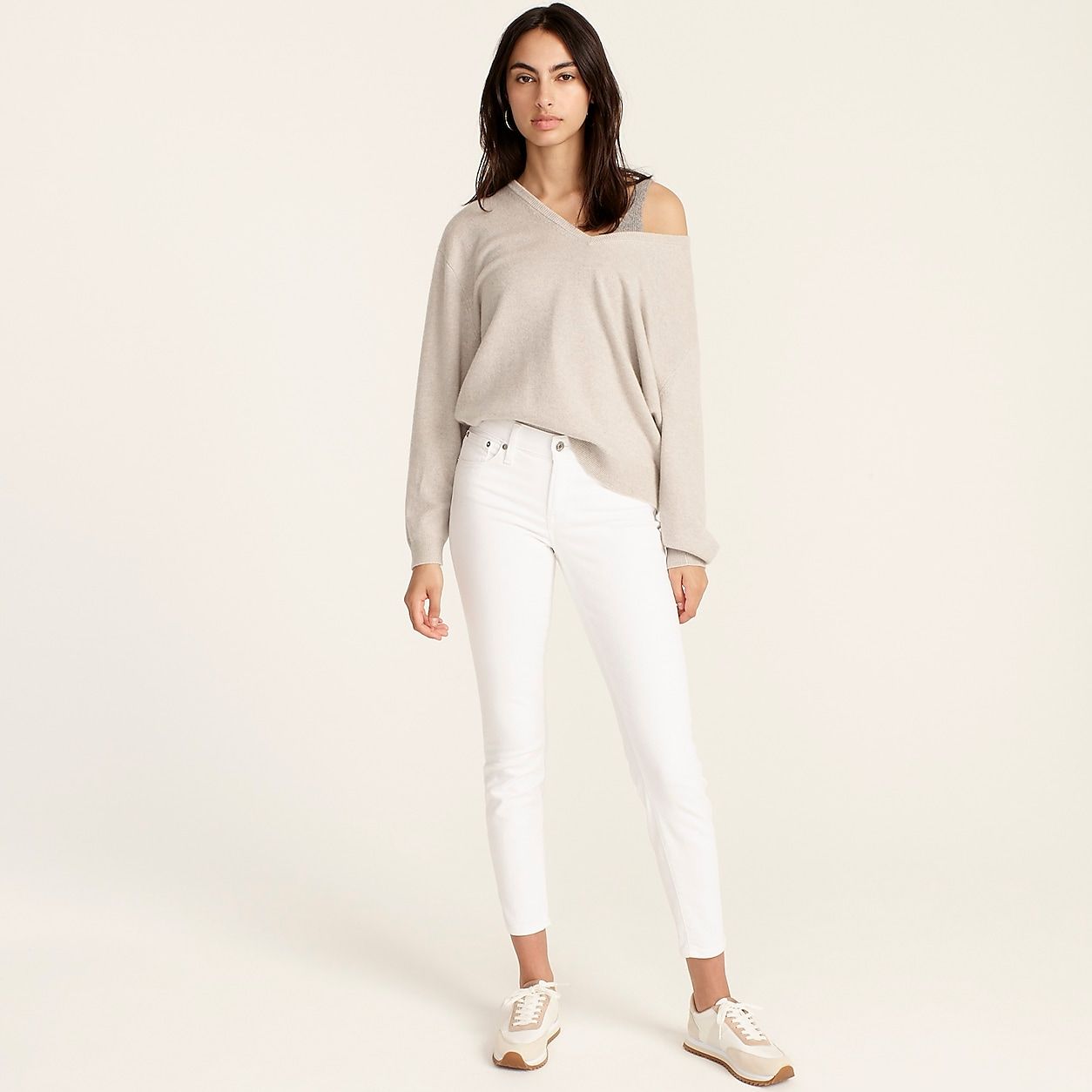 8" toothpick jean in white | J.Crew US