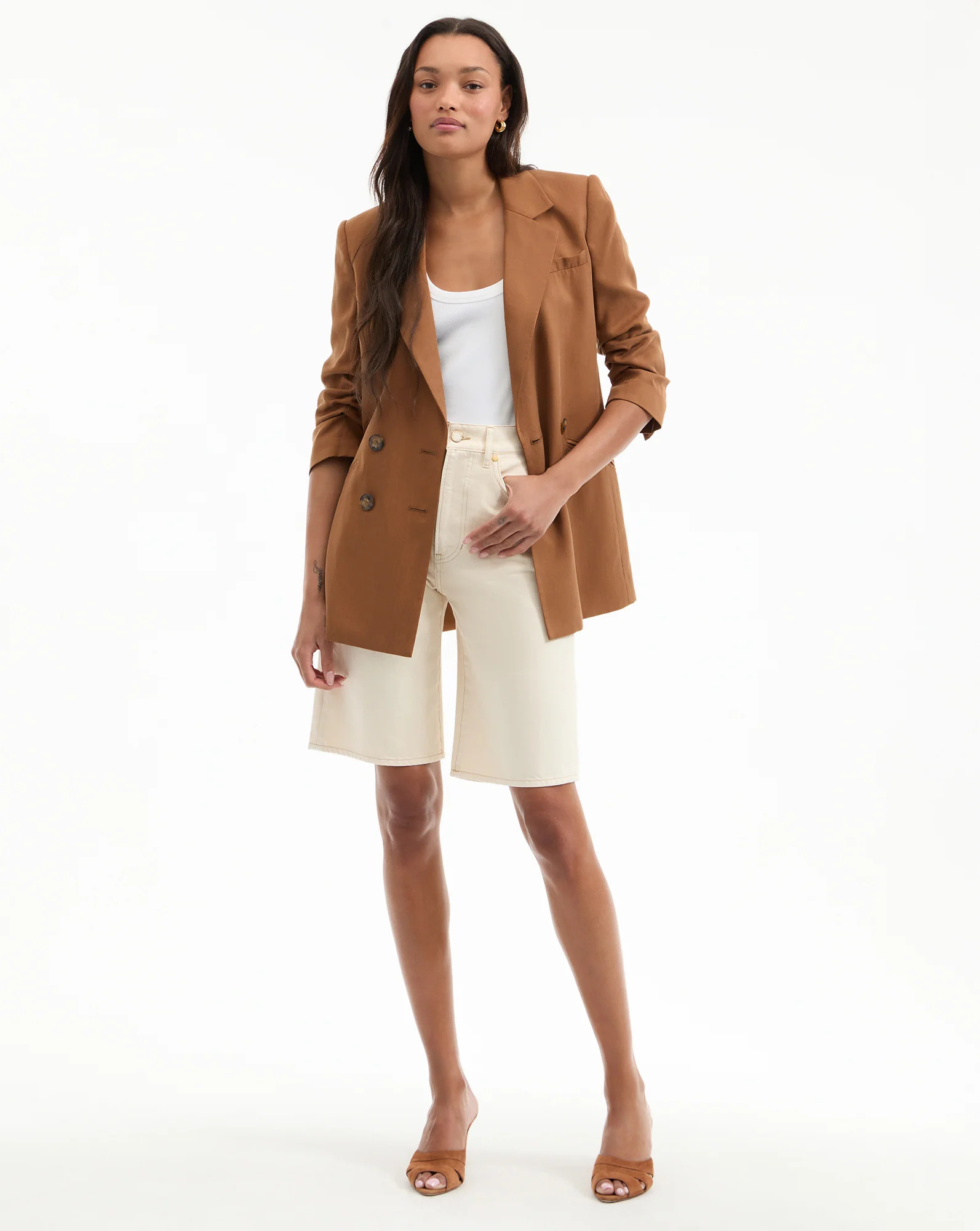 Charlotte Longline Denim Short | Veronica Beard