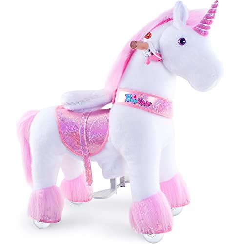 PonyCycle Official Classic U Series Ride on Horse Toy Plush Walking Animal Pink Unicorn Size 3 for A | Amazon (US)