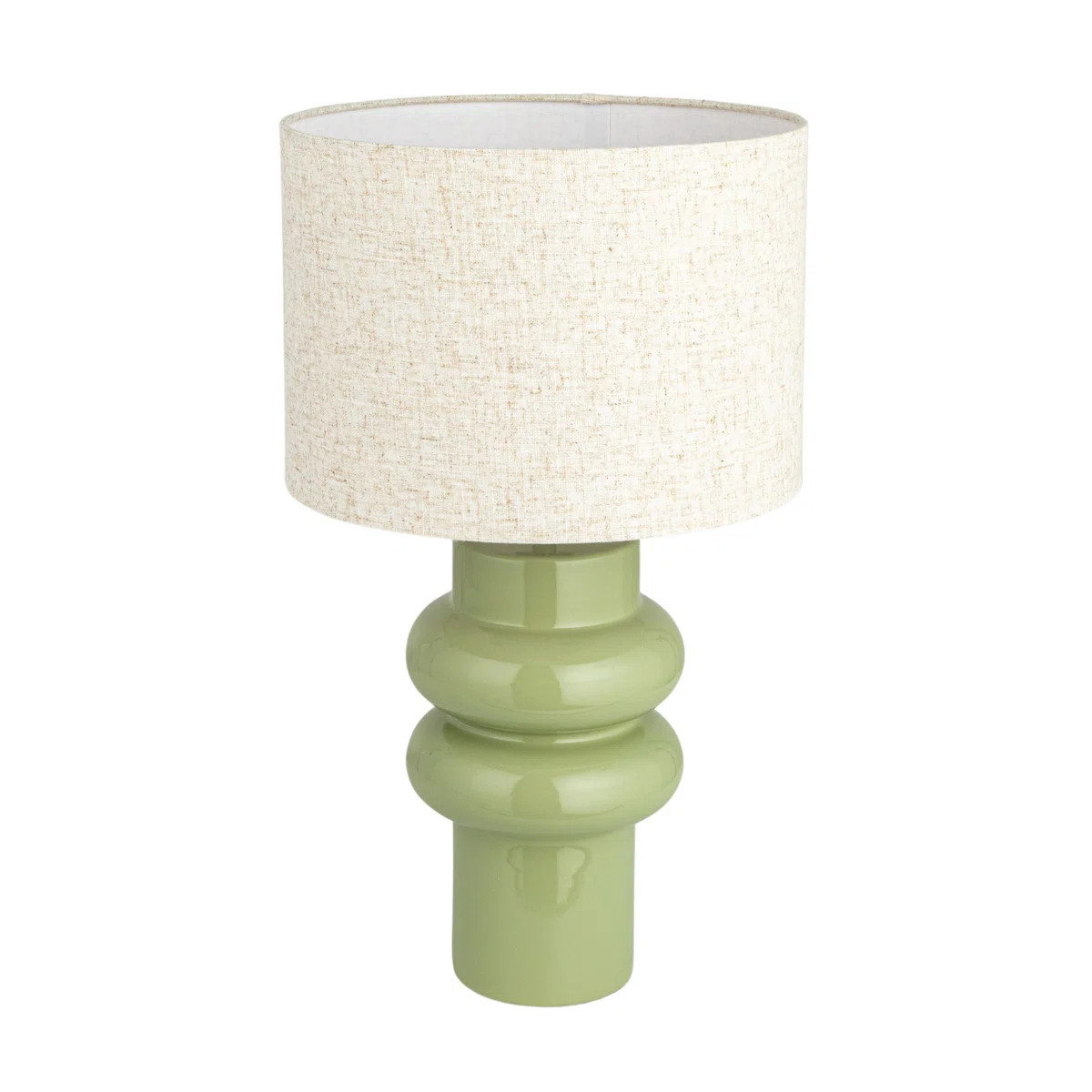 Stoneware Table Lamp with Linen Shade | Wayfair North America