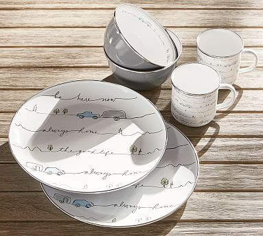 Airstream Icon Enamel 6-Piece Dinnerware Set | Pottery Barn (US)
