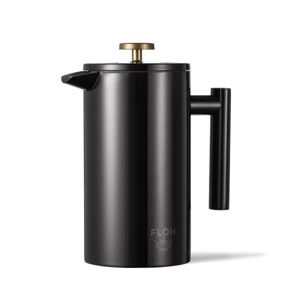 FLOH French Press Coffee & Tea 34 oz Stainless Steel Insulated, Black and Gold - Walmart.com | Walmart (US)
