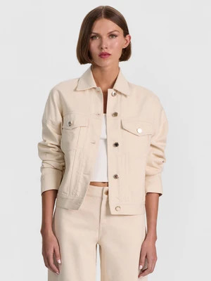 Jesse Oversized Denim Trucker Jacket - Natural | Alice + Olivia