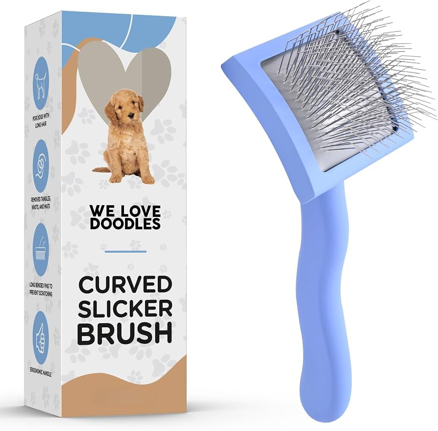 Slicker Brush for Dogs, Dog Grooming Supplies - Best Doodle & Poodle Brush for Long Haired Dogs -... | Amazon (US)
