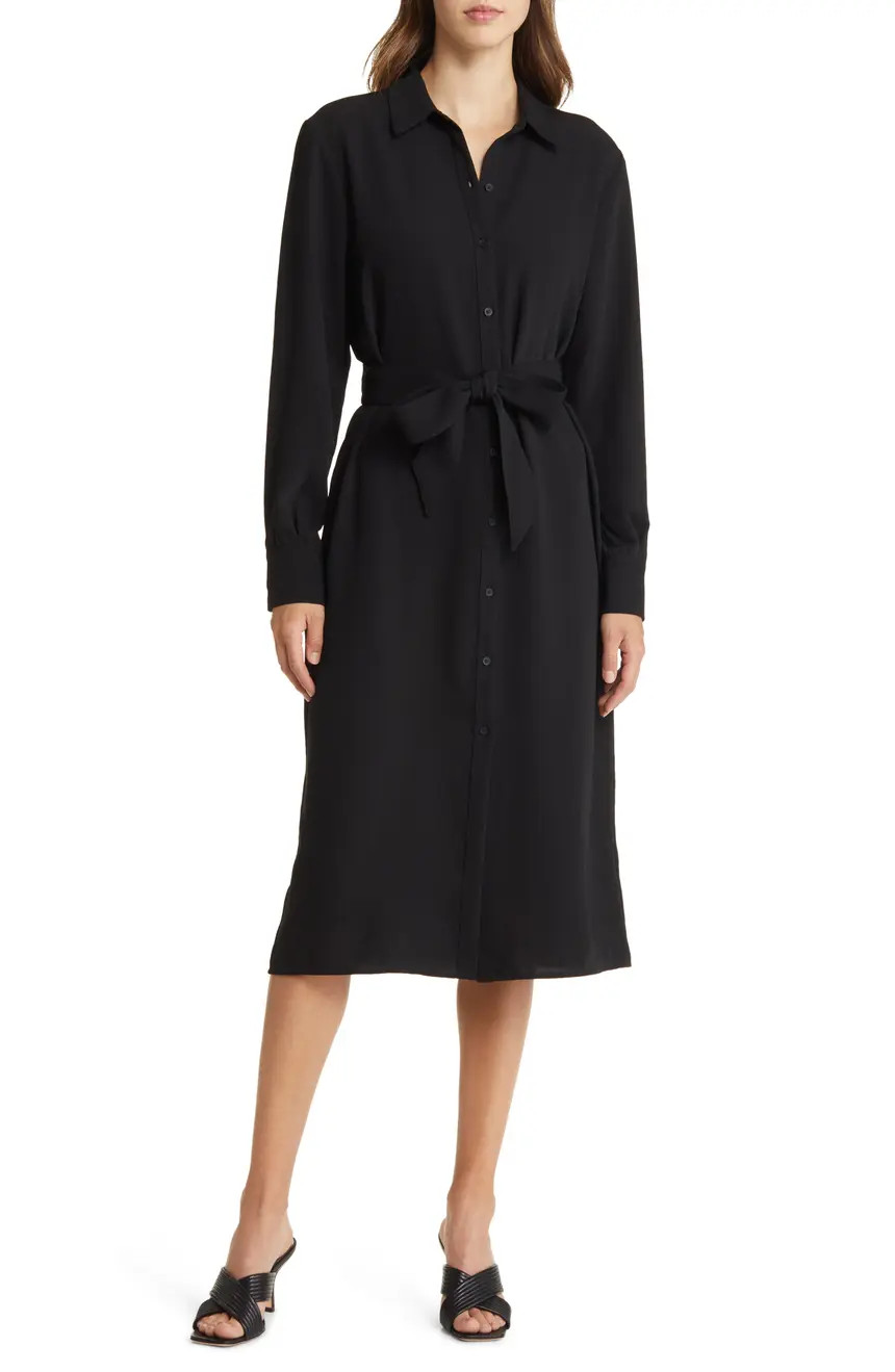 Long Sleeve Belted Shirtdress | Nordstrom