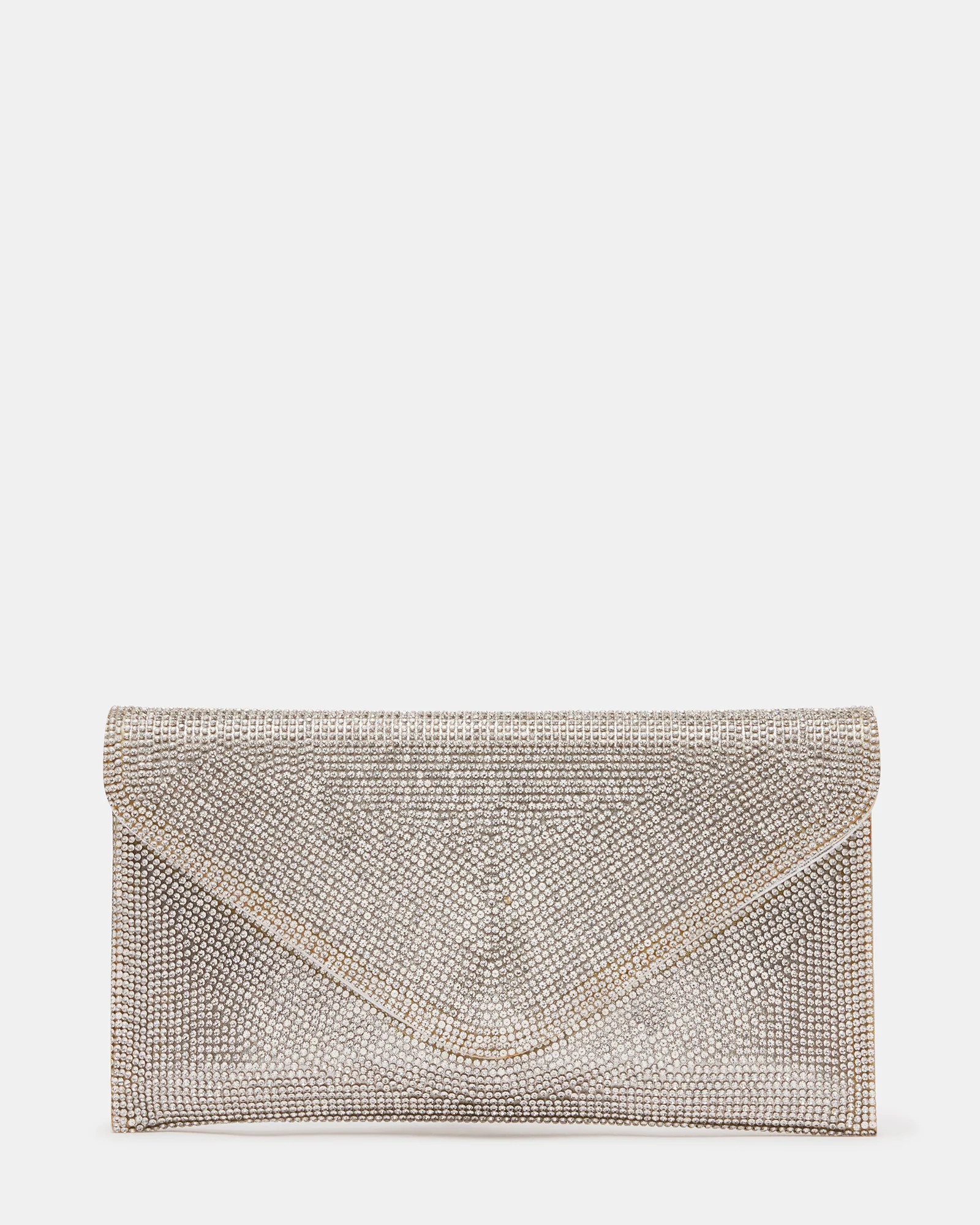 SWAGGER Bag Silver Envelope Bag | Women's Silver Rhinestone Envelope Bag | Steve Madden (US)