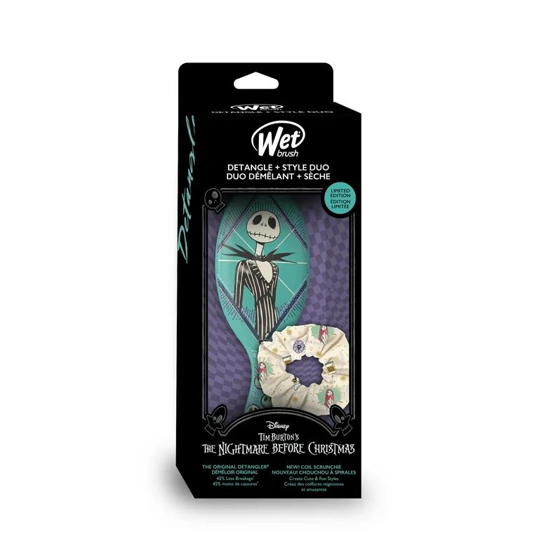 Wet Brush® Jack Nightmare Before Christmas Kit Original Detangler® & Scrunchie - Walmart.com | Walmart (US)