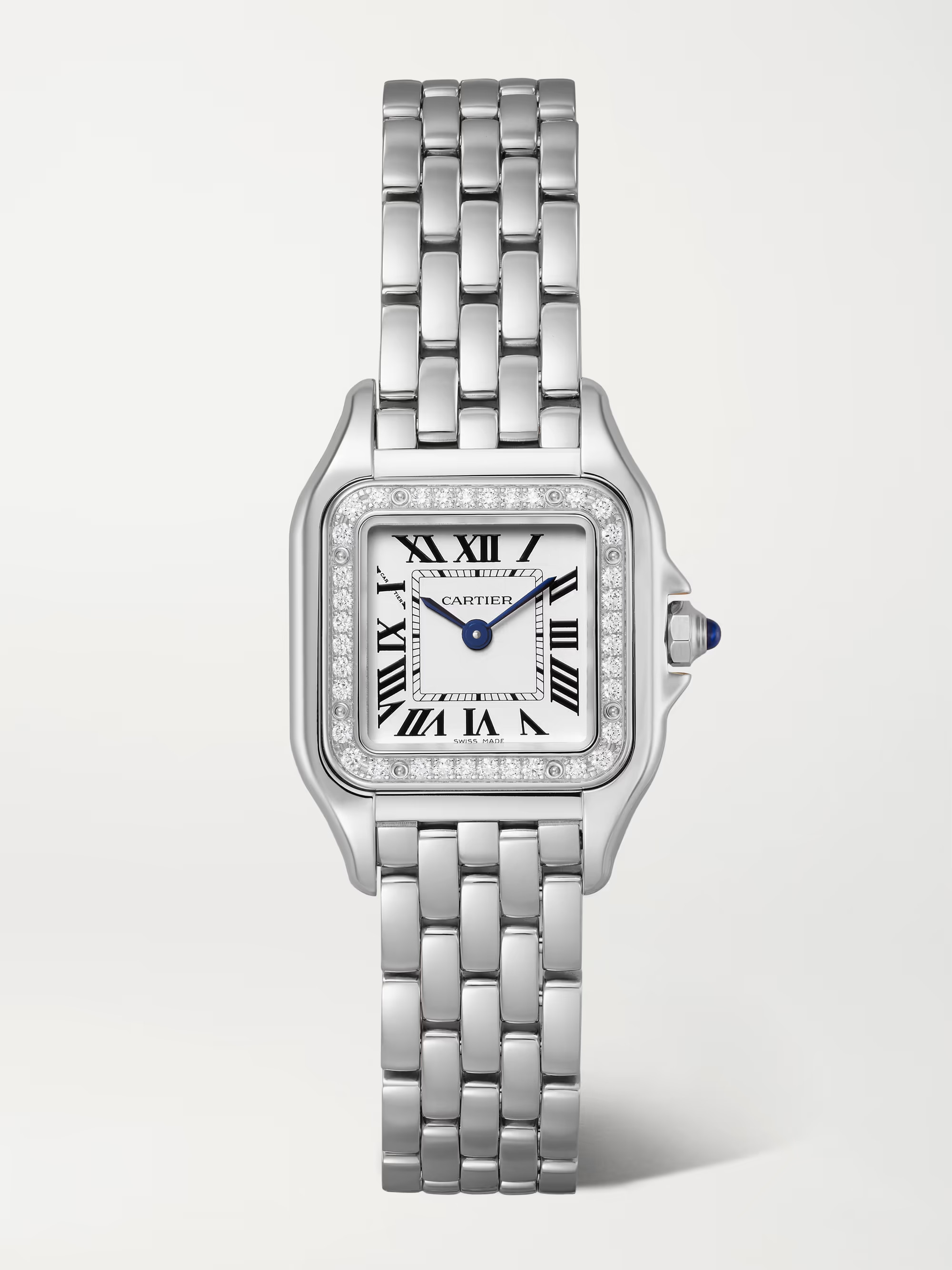 Panthère de Cartier Small 23mm stainless steel diamond watch | NET-A-PORTER (US)