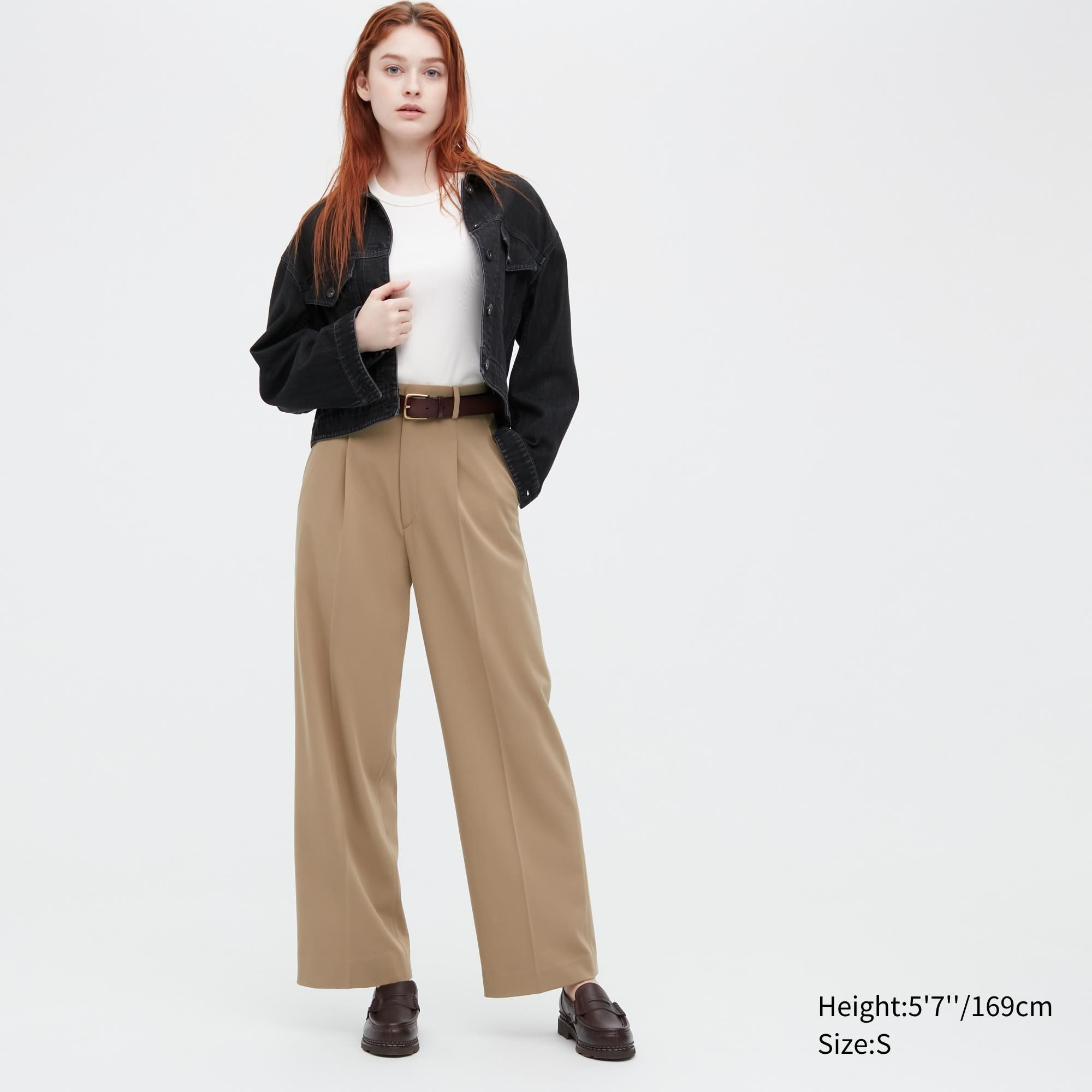 Wide-Fit Pleated Pants (Women) | UNIQLO US | UNIQLO (US)