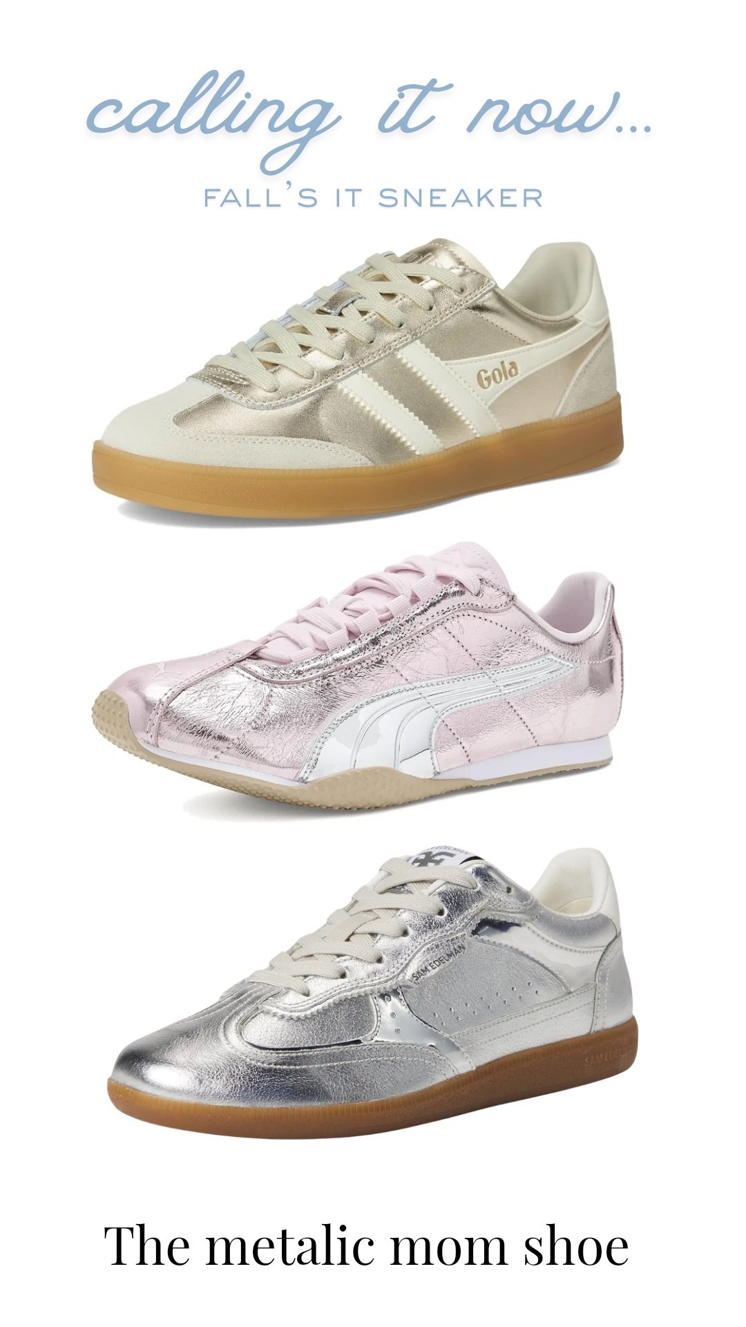 Calling it now !! This is going to be the style tennis shoe for Mom’s in the fall that elevated sneaker with a metallic glow! ￼

#LTKmomlife #LTKOver40