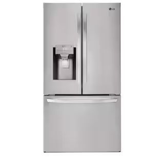 LG Electronics 22 cu. ft. French Door Smart Refrigerator with Glide N' Serve, Wi-Fi Enabled in Pr... | The Home Depot