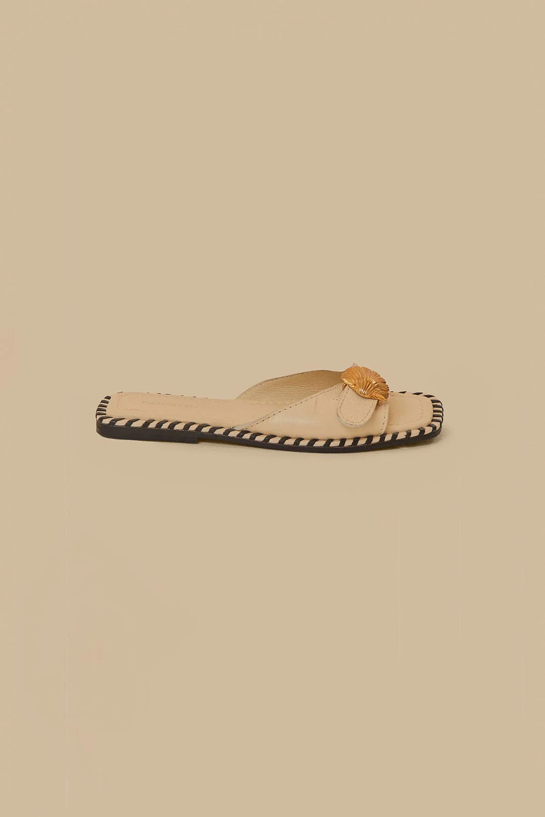 Off-White Slide Flat Sandal | FarmRio (US)
