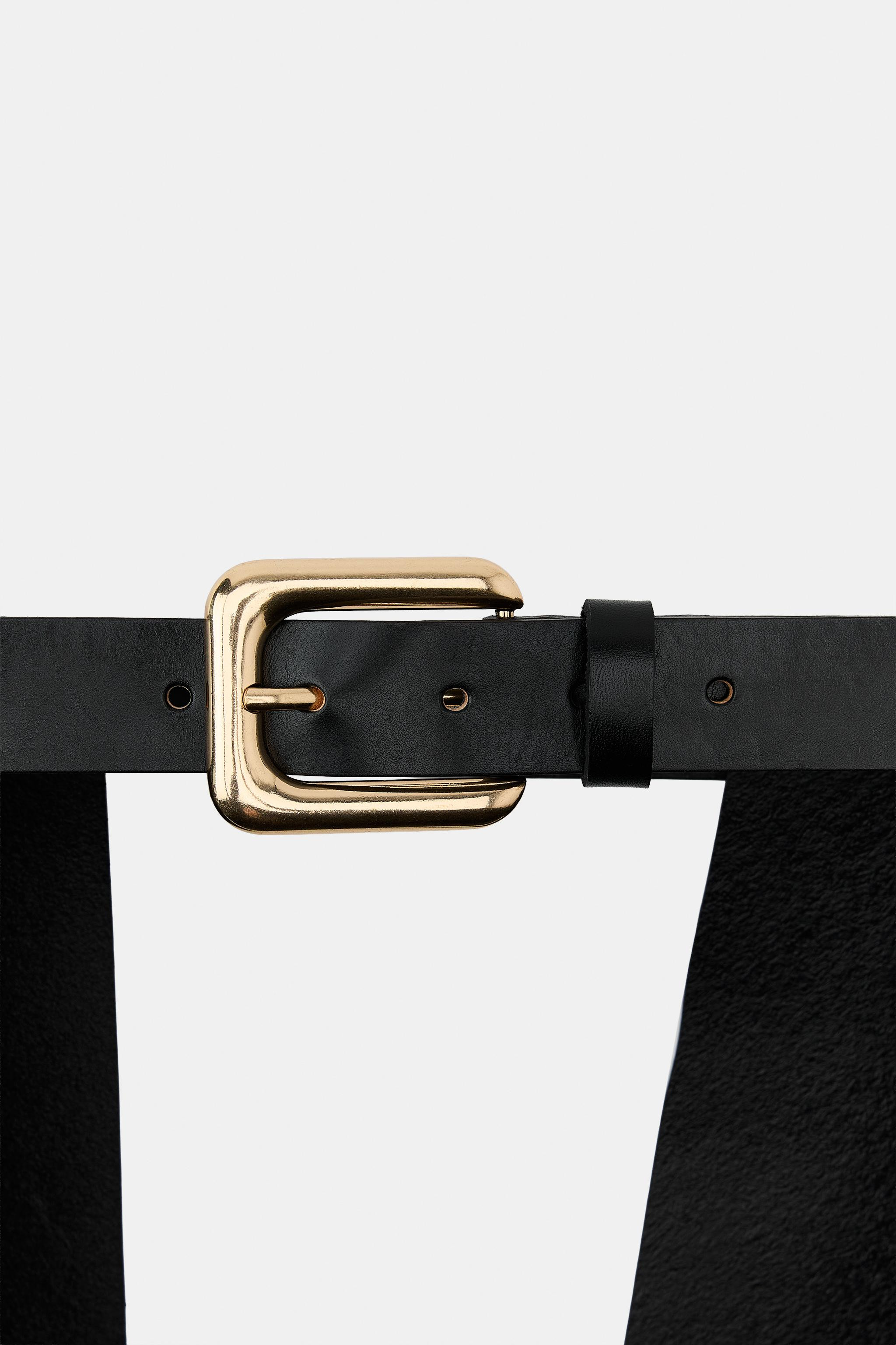 100% LEATHER SKIRT BELT WITH POCKETS | Zara US