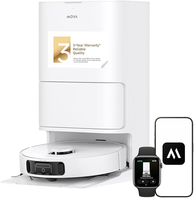 Mova P50 Pro Ultra Robot Vacuum and Mop, 19,000Pa Suction with Anti-Tangle Brush, Removable & Lif... | Amazon (US)