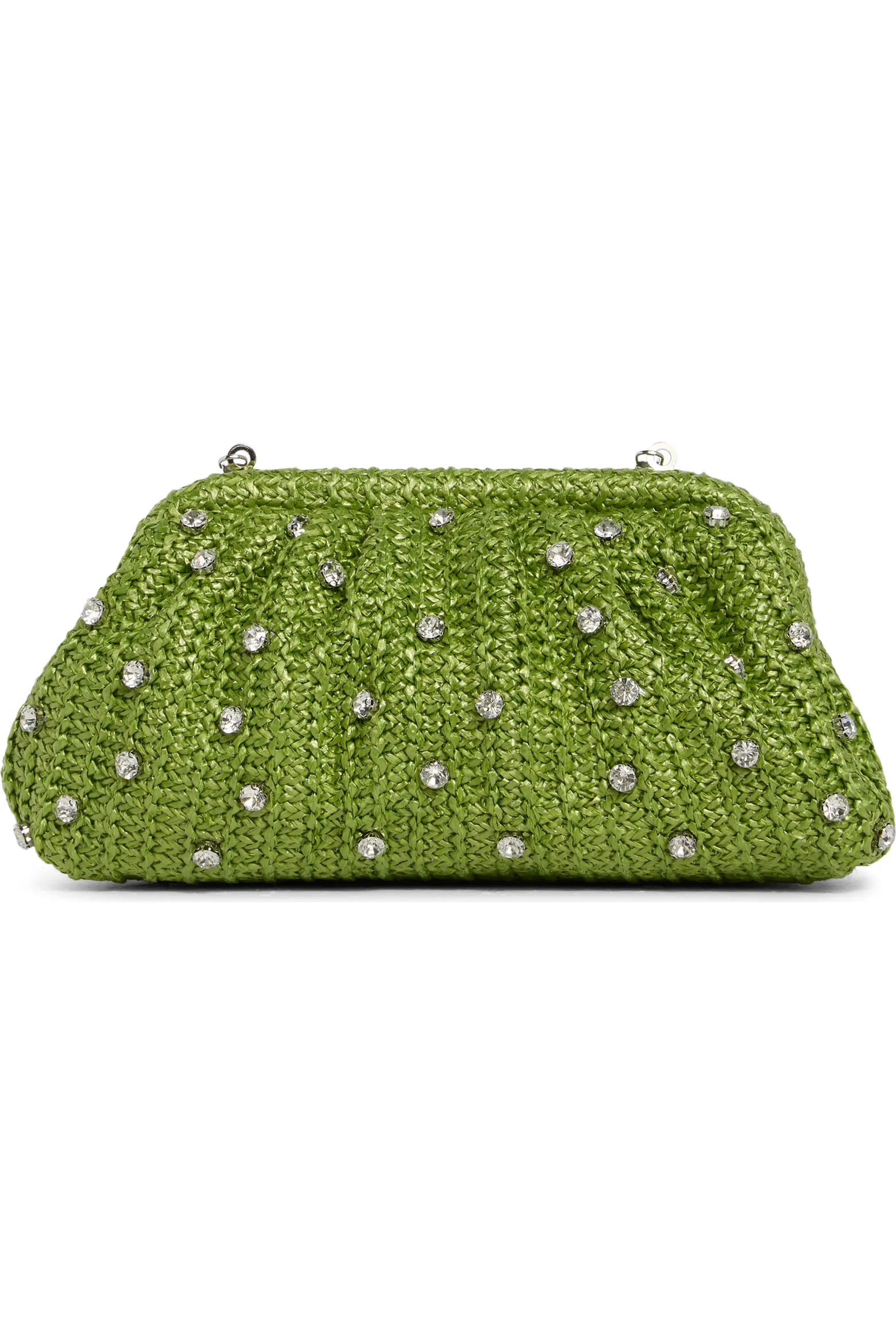 Violetta Rhinestone Studded Straw Frame Clutch (Women) | Nordstromrack | Nordstrom Rack