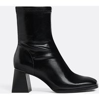 Stradivarius Stretch-Stiefeletten mit halbhohem Absatz SCHWARZ 40 | Stradivarius DE