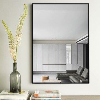 Modern Thin Frame Wall-Mounted Hanging Bathroom Mirror - 31.5''x23.6'' | Bed Bath & Beyond