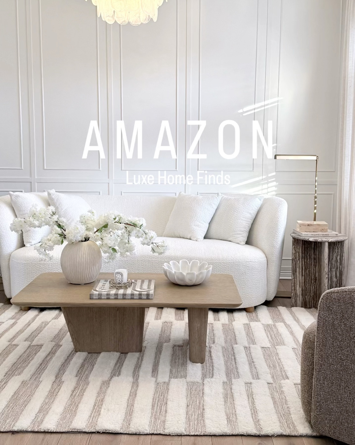 Luxe home finds from Amazon 

Home decor. Neutral aesthetic. Area rug. Lighting 

#LTKOver40 #LTKHome #LTKmomlife