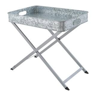 Artland Oasis Folding Tray Stand Galvanized-10381A - The Home Depot | The Home Depot