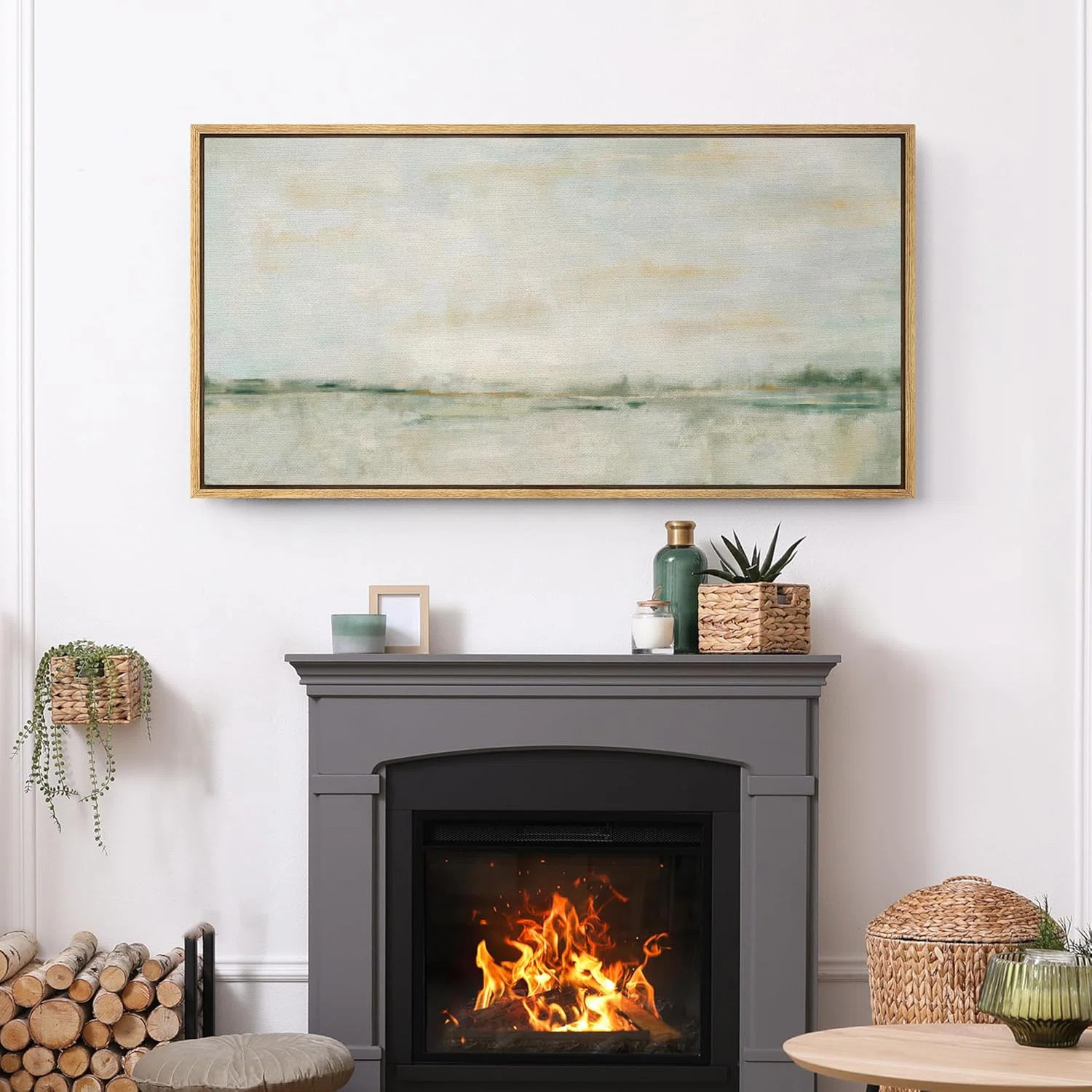 Minimal Landscape Subtle Abstract in Soft Tones Modern Art Extra Large Artwork Print Wall Art | Wayfair North America