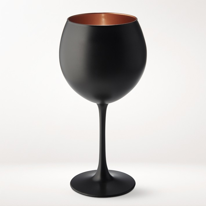 Black Matte & Copper Wine Glasses | Williams-Sonoma