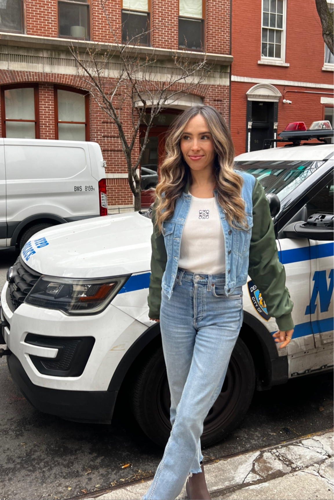 Loewe outfit of the day- in my fave brands! Veronica beard jacket, re/done jeans, Loewe tank, and fit flip booties- SO comfy!

#LTKstyletip #LTKFind #LTKSeasonal