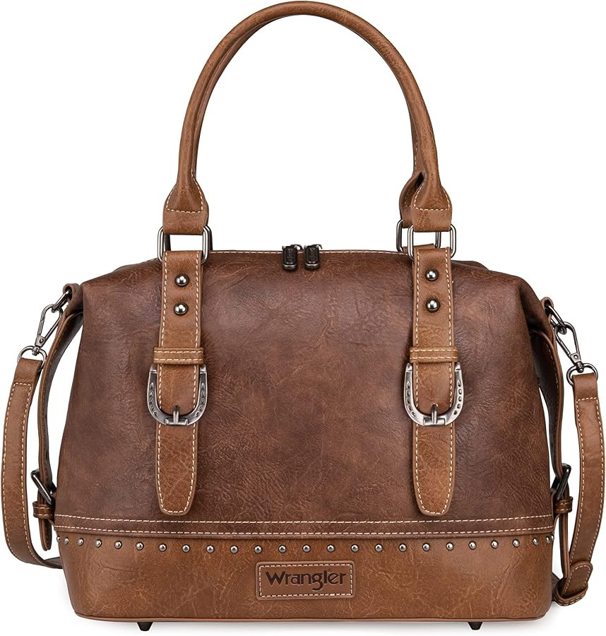 Wrangler Doctor Bag Top Handle Purse Hobo Shoulder Barrel Satchel Handbags for Women | Amazon (US)