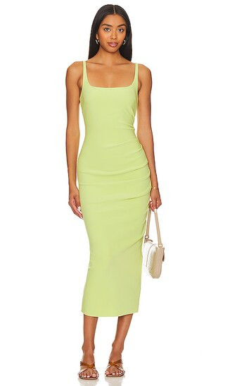 Karina Tuck Midi Dress in Lime | Revolve Clothing (Global)