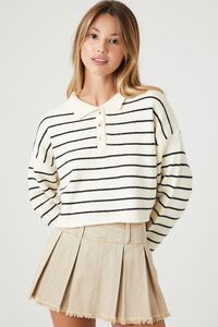 Striped Buttoned Sweater | Forever 21 (US)