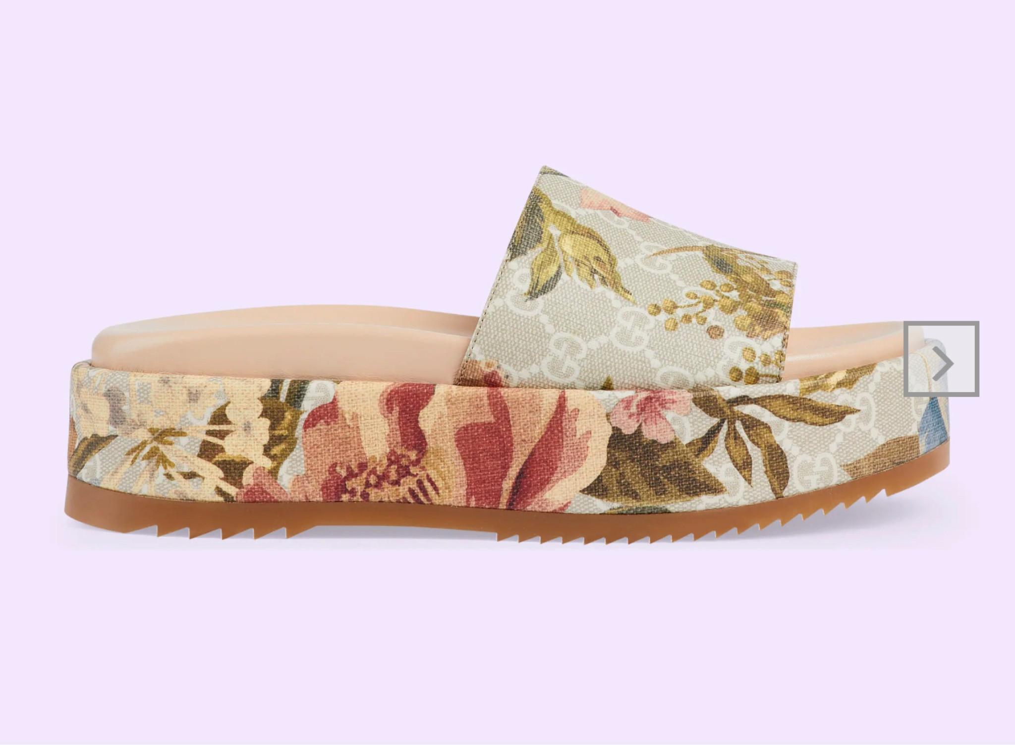 Gucci gg sale flora slide sandal