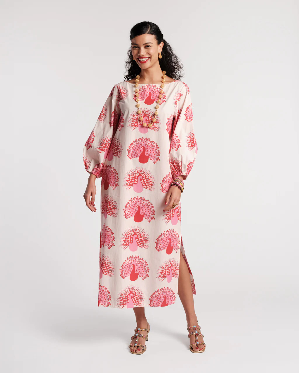 Minnow Maxi Dress - Peacock Oyster | Frances Valentine