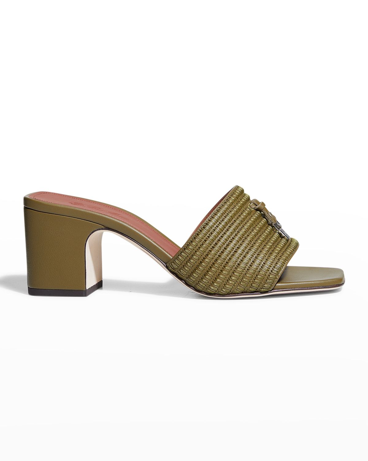 Raffia Charms Mule Sandals | Neiman Marcus