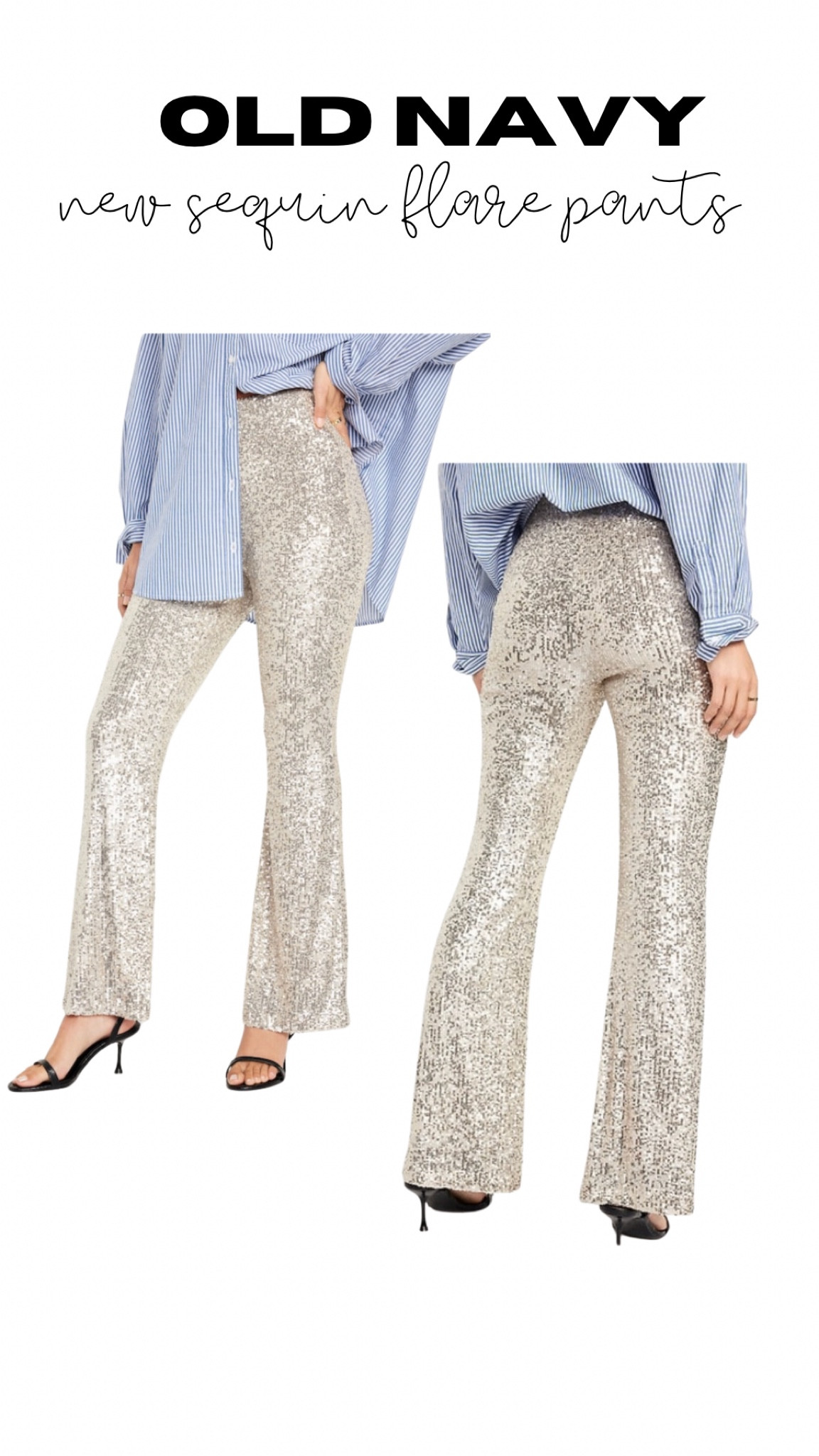 Sequin Flare Pants