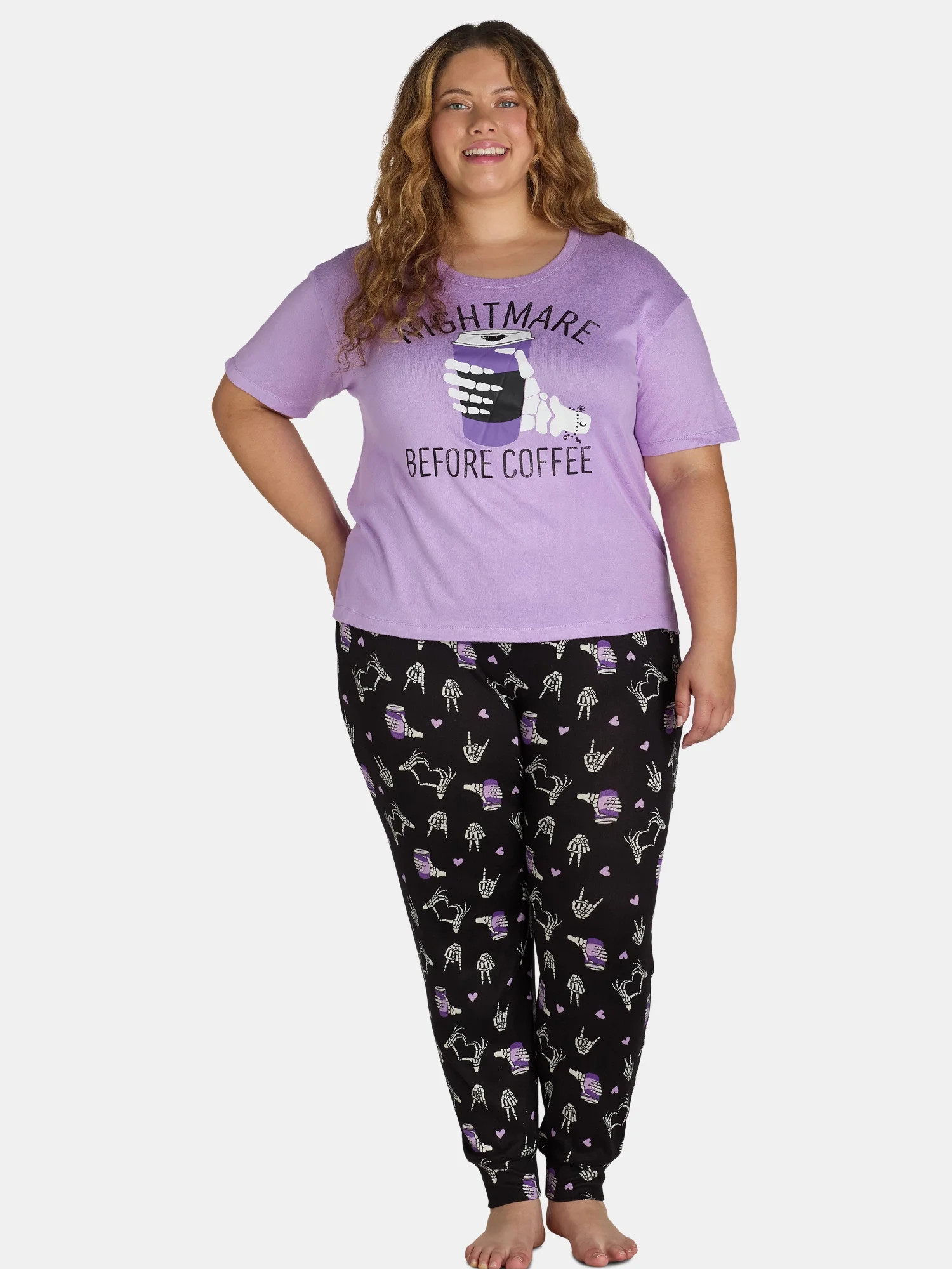 Way to Celebrate Women’s Halloween Pajama Set, Sizes XS-3X | Walmart (US)