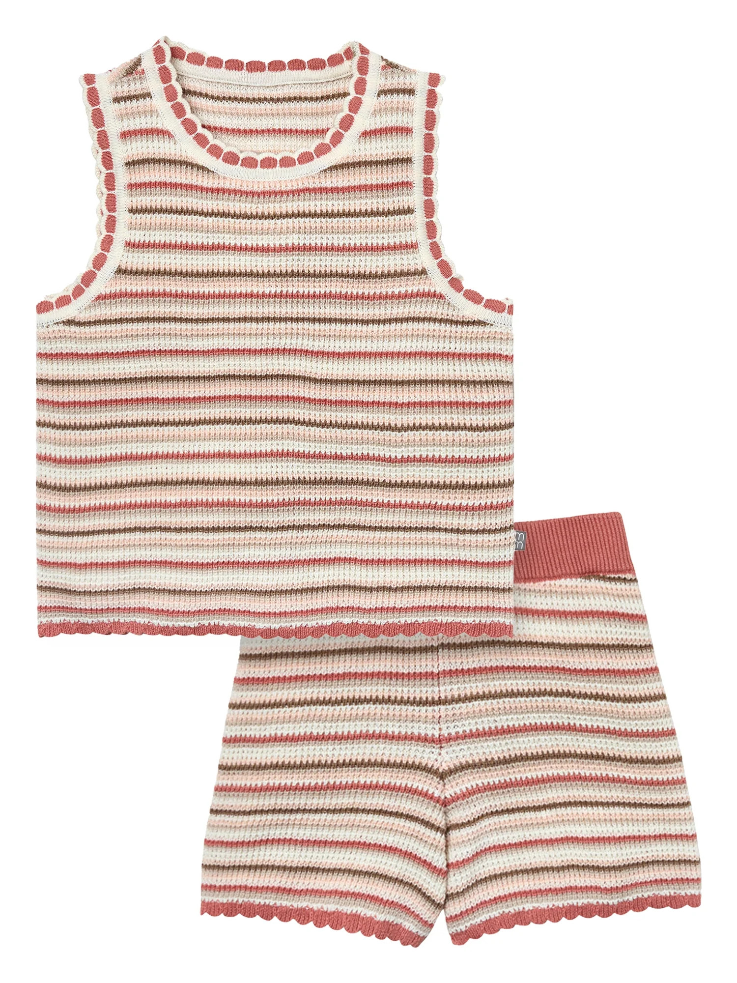 Modern Moments Toddler Girl Crochet Sweater Knit Short Set, 2-Piece, Sizes 12M-5T | Walmart (US)