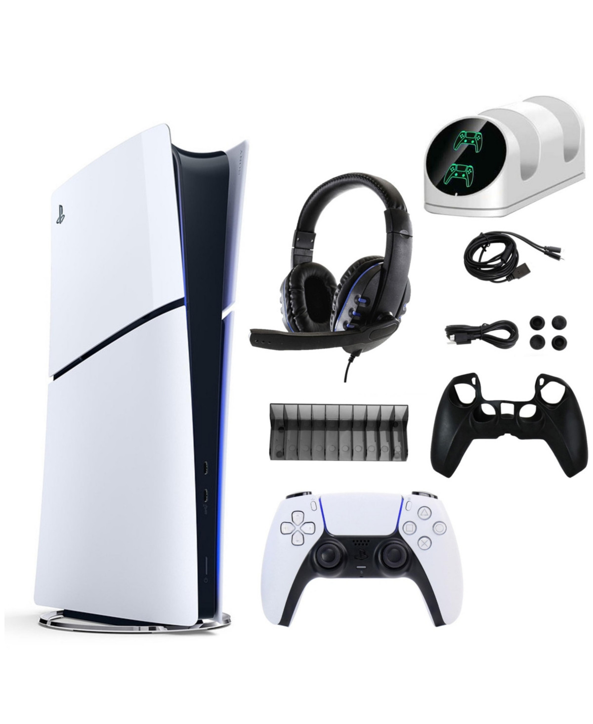 PS5 Slim Digital Console and Accessories Kit - White | Macy's