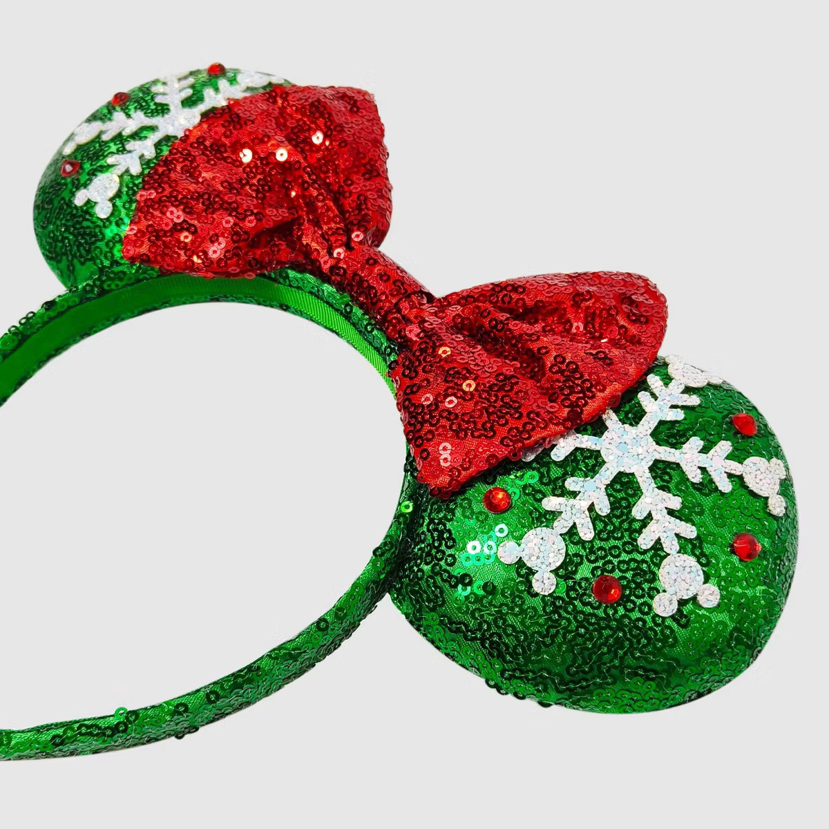 Girls' Christmas Minnie Mouse Ears Headband - Green | Target