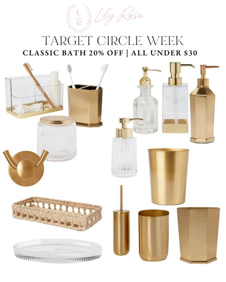 Target 🎯 Circle Week is here! Classic Bath sale picks are 20% off. #targetcircleweek #targetsale #goldbathroom #classicbathstyle

#LTKunder50 #LTKsalealert #LTKhome