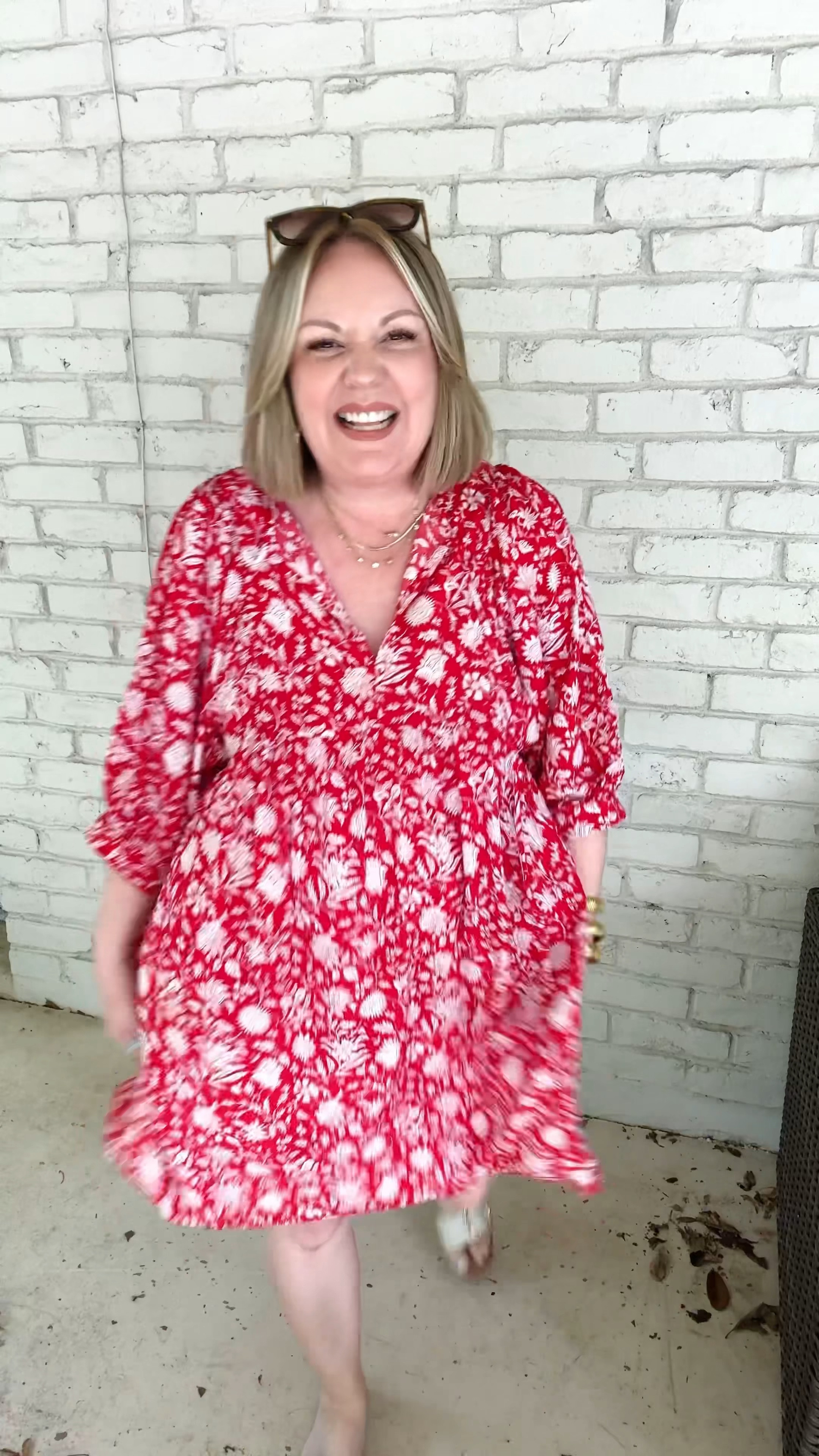 Large in both but could size down in red :) 

#LTKMidsize #LTKSeasonal #LTKFindsUnder50