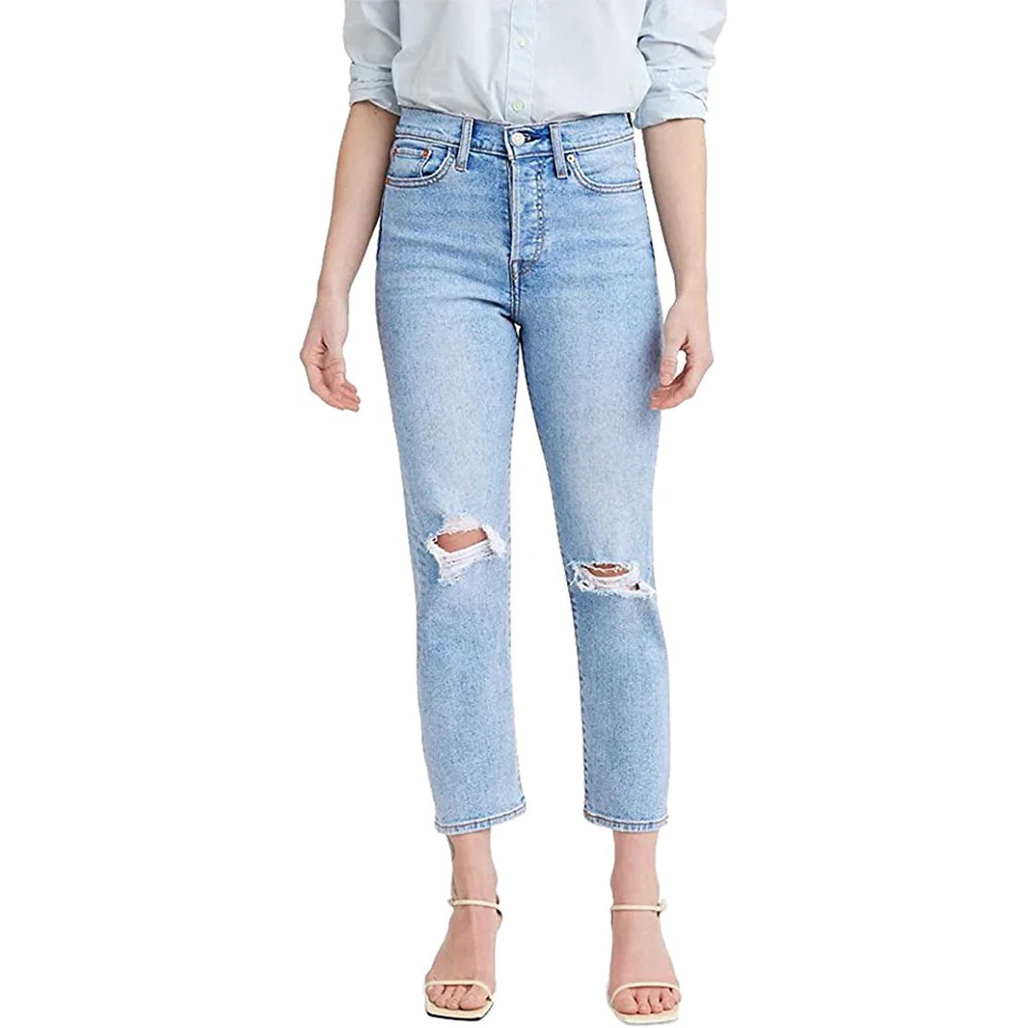 Levi's BRIDGE OF BELLFLOWER Women's Wedgie Straight-Leg Cropped Jeans, US 25X28 | Walmart (US)