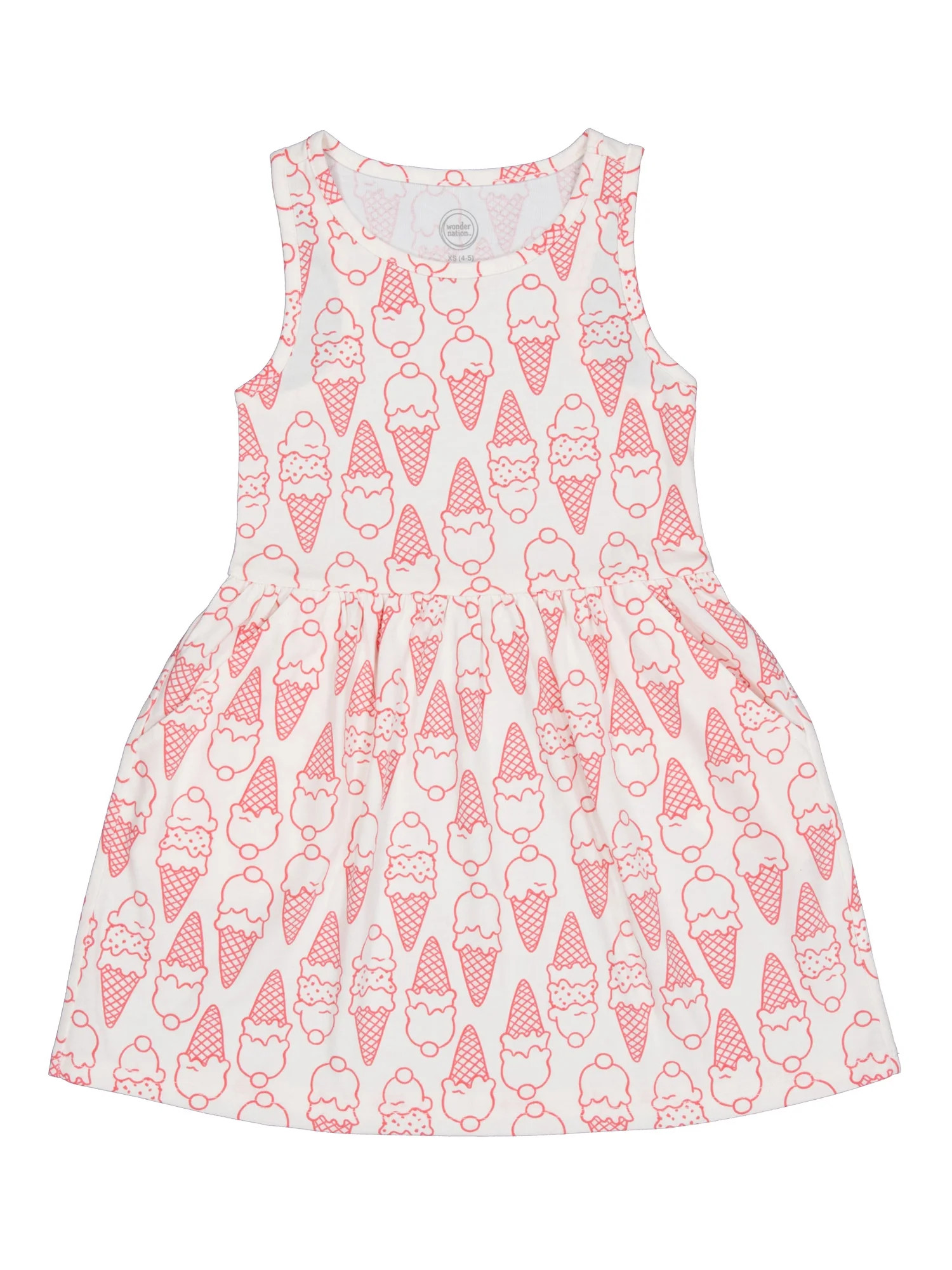 Wonder Nation Girls Tank Play Dress,Sizes XS-LP | Walmart (US)