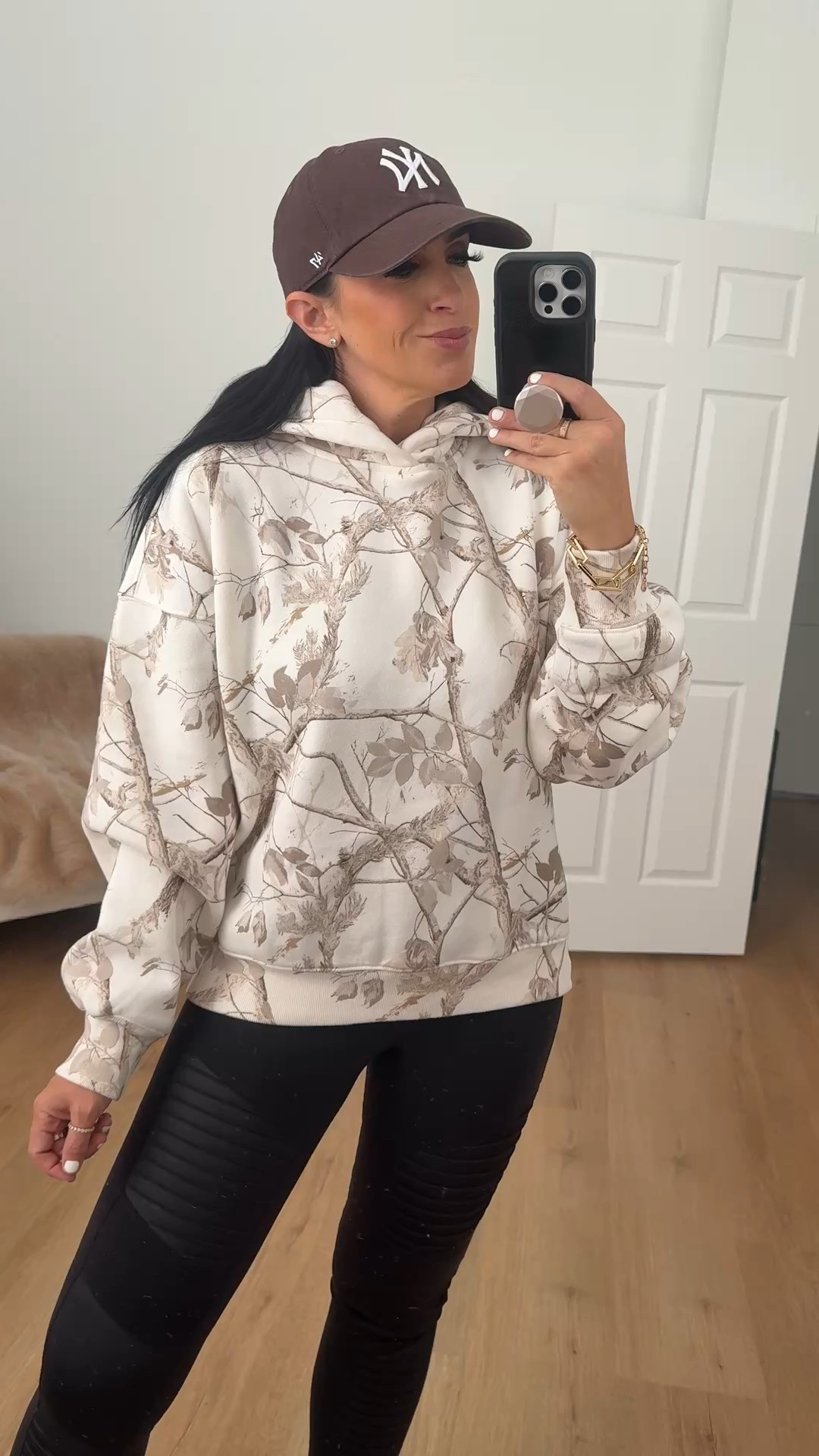 Alo Yoga Moto Leggings. Abercombie Sunday Hoodie wearing size medium $52 originally $70. 


