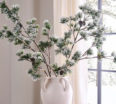 Lit Faux Snowy Branch | Pottery Barn (US)