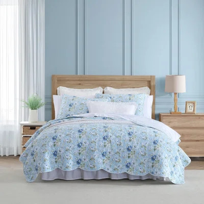 Laura Ashley Standard Cotton Reversible Quilt Set | Wayfair North America