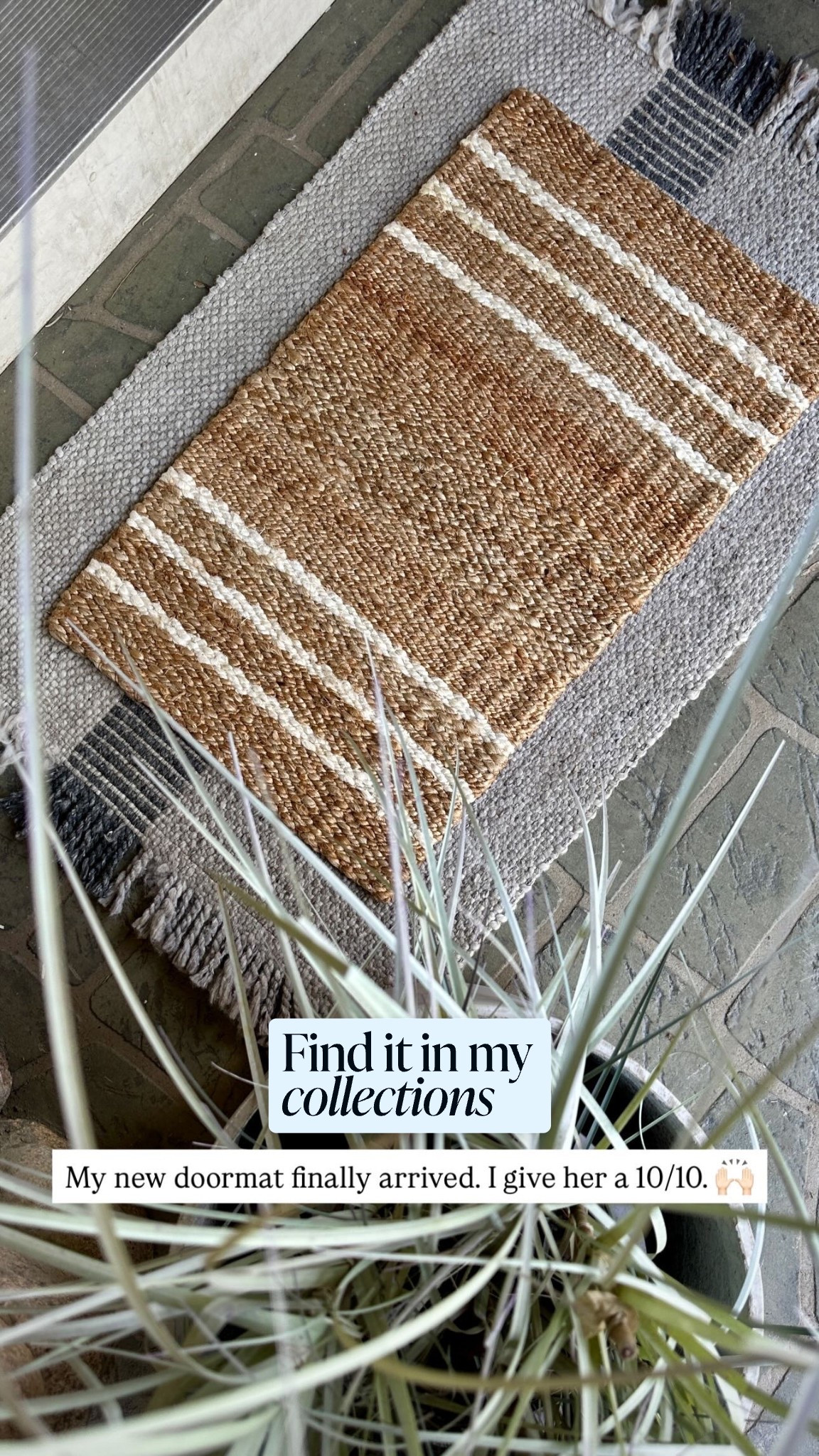 It’s what I call bougie on a budget. This Pottery Barn doormat didn’t break the bank but she sure is cute! I also linked my light gray outdoor planter and faux potted grass.

#LTKSeasonal #LTKHome