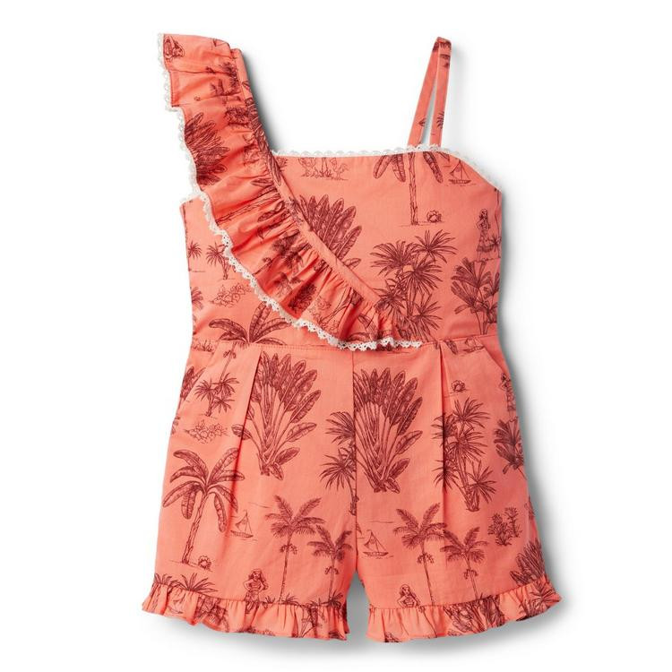 Disney Moana Palm Toile Romper | Janie and Jack