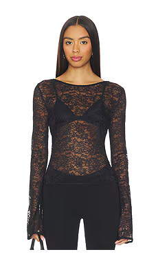 LAMARQUE Amelia Top in Black from Revolve.com | Revolve Clothing (Global)