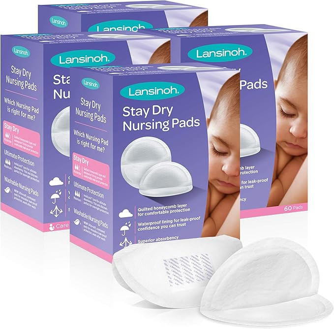 Lansinoh Stay Dry Disposable Nursing Pads for Breastfeeding, 240 Count | Amazon (US)