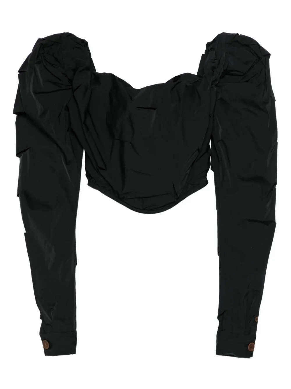 puff-sleeve corset top | Farfetch Global